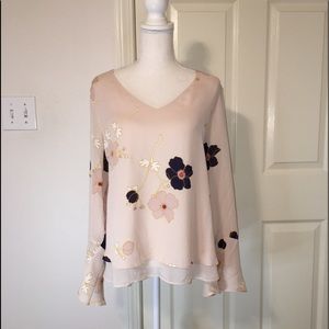 Lauren Conrad Floral Blouse